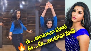 Anchor Vishnu Priya Dance to OO Antava ..OO OO Antava Pushpa Song | Top Telugu TV