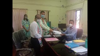 Digvijay Velingkar NCP candidate files nomination from Priol