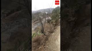 Transmission line Aramgarh samba damaged due to landslide at manyal village of Thannamandi Rajouri