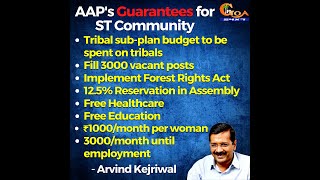 Kejriwal's Guarantee, AAP promises free education, healthcare, 12.5% quota in Assembly to STs