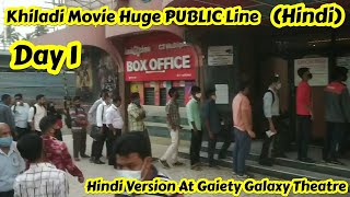 Khiladi Movie Huge Public Line For Day 1 In Hindi Version At Gaiety Galaxy Theatre In Mumbai