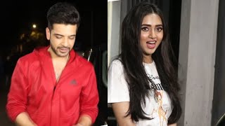 Cute Couple Karan Kundra And Tejasswi Spotted Outside Studio In Andheri