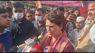 Smt. Priyanka Gandhi addresses the media in Raebareli, UP