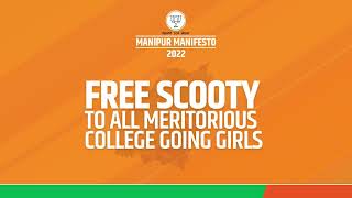 Free scooty to all meritorious college going girls. Thambalgi Markada Namlasi, BJP Bu Mai Pakhanlasi