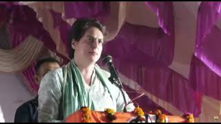 Smt Priyanka Gandhi addresses a public meeting in Amethi, UP