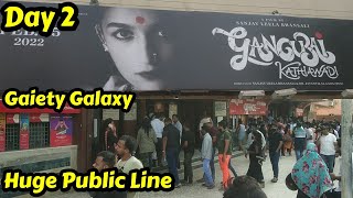 Gangubai Kathiawadi Movie Huge Public Line On Day 2 At Gaiety Galaxy Theatre In Mumbai