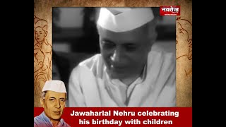 Jawaharlal Nehru celebrating his birthday with children