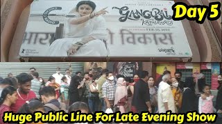 Gangubai Kathiawadi Huge Public Line Day 5 For Late Evening Show At Gaiety Galaxy Theatre In Mumbai