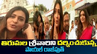 Payal Rajput Heroine Visits Tirumala&Tirupati | RX 100 Payal Rajput Latest Video | Top Telugu TV