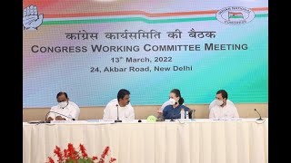 Congress Working Committee Meeting at AICC Headquarters, New Delhi.