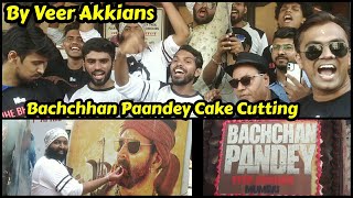 Bachchhan Paandey Special Cake Cutting By Mumbai's Veer Akkians At Gaiety Galaxy Theatre In Mumbai