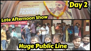 Bachchhan Paandey Movie Huge Public Line Day 2 Late Afternoon Show At GaietyGalaxy Theatre In Mumbai