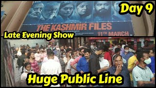 The Kashmir Files Movie Huge Public Line Day 9 For Late Evening Show At Gaiety Galaxy Theatre