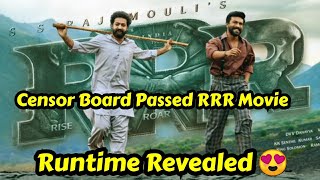 Indian Censor Board Passed RRR Movie With UA Certificate And 3 Hours Plus Runtime