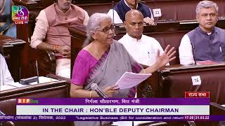 Minister Smt. Nirmala Sitharaman’s reply on the Appropriation (No.3) & (No.2) Bill, 2022 in RS.