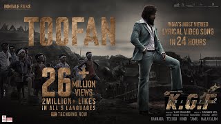 TOOFAN Becomes India's Most Viewed Lyrical Video Song in 24 hours, Rocking Star Yash Ka Toofan