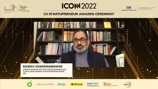 Hon'ble Minister Rajeev Chandrasekhar at CII Startupreneur Awards 2022
