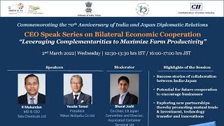 India - Japan CEO Speak Series on Bilateral Economic Cooperation