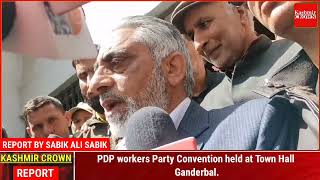 PDP workers Party  Convention held at Town Hall Ganderbal.