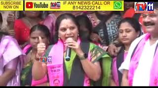 TRS NIZAMABAD MLC KAVITHA AND OTHER TRS LEADERS ACROSS TELANGANA PROTEST AGAINST FUEL PRICE HIKE