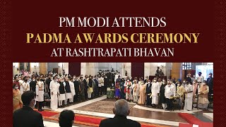 PM Modi attends Padma Awards ceremony at Rashtrapati Bhavan