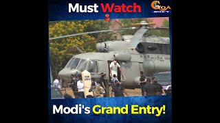 Modi's Chopper landing during swearing-in ceremony. Can anyone explain why there were two choppers?