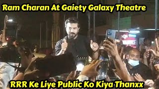 Ram Charan Greeted Fans For Watching RRR Movie At Gaiety Galaxy Theatre In Mumbai On Day 10