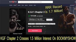 KGF Chapter 2 Movie Creates Another Massive Record On Bookmyshow By Crossing 1.5 Million Interest