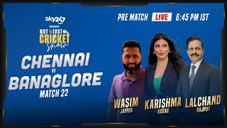 Indian T20 League: Match 22: Chennai vs Bangalore - Pre-Match Live Show Not Just Cricket