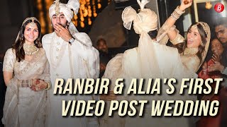 Ranbir Kapoor picks up Alia Bhatt in his arms; greets media for the 1st time after wedding | RaLia