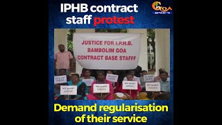 IPHB contract staff protest, demand regularization of their service