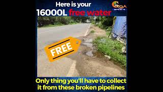 Here is your 16000L free water. Only thing you'll have to collect it from these broken pipelines