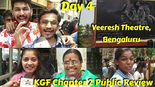 KGF Chapter 2 Public Review Kannada VersionDay 4 At Veeresh Theatre, Bengaluru, Karnataka