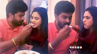 Kanmani-க்கு ஊட்டிவிடும் Navin | Cute Couple video | Idhayathai Thirudathe Serial