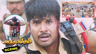 Asura Vamsam Tamil Movie Scenes | Police Attacks Sundeep Kishan by his Behavior