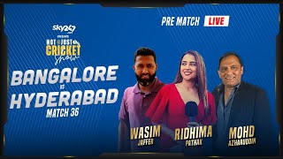 Indian T20 League, Match 35, Bangalore vs hyderabad - Pre-Match Live Show 'Not Just Cricket'