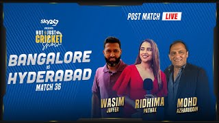 Indian T20 League, Match 36, Bangalore vs Hyderabad - Post-Match Live Show 'Not Just Cricket'