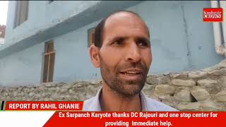 Ex Sarpanch Karyote thanks DC Rajouri and one stop center for providing  Immediate help.
