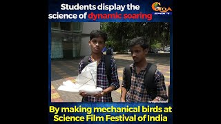 Students display the science of dynamic soaring by making mechanical birds at Science Film Festival