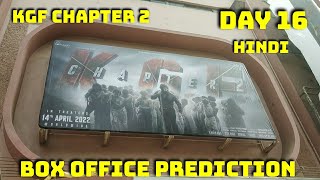 KGF Chapter 2 Box Office Prediction Day 16 Hindi Version