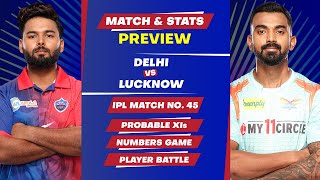Delhi Capitals vs Lucknow Super Giants- 45th Match of IPL 2022, Predicted XIs & Stats Preview