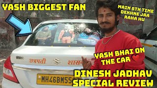 Yash Biggest Fan Dinesh Jadhav Put Rocky Poster On Car And Watching KGF Chapter 2 On 8th Time