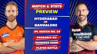 Sunrisers Hyderabad vs Royal Challengers Bangalore-Match 54, IPL 2022, Predicted XIs & Stats Preview