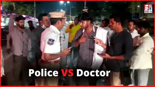 Sharabi Doctor Ne Ki Police Ke Saath Badtameezi | Drunk And Drive Checking | Champapet | SACH NEWS |