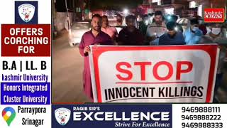 Civil Society Ganderbal and Traders Union Ganderbal held  peaceful candlelight protest