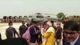 PM Modi Arrives at Nepal's Lumbini, Gets Grand Welcome | PMO