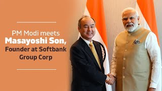 PM Modi meets Masayoshi Son, Founder at Softbank Group Corp