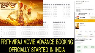 Big Breaking: Prithviraj Movie Advance Booking Officially Started In India Starring #AkshayKumar