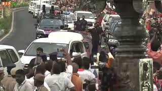 Rousing welcome of PM Shri Modi on his arrival in Chennai. #Vanakkam_Modi