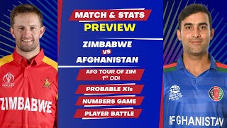 Zimbabwe vs Afghanistan, 1st ODI, Predicted Playing XIs & Stats Preview